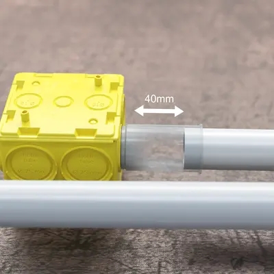 ...the conduits connectors and wall/ceiling transitions offer the greatest possible tolerance compensation when using rigid conduits.