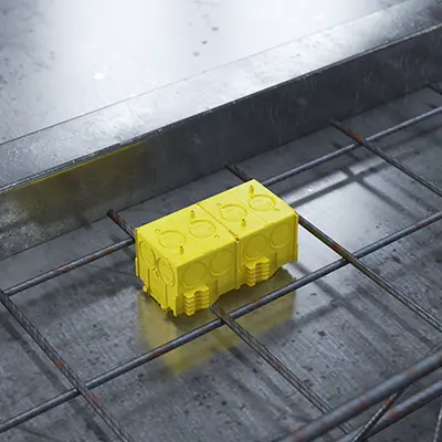 ...fixed to the steel formwork using a system magnet.
