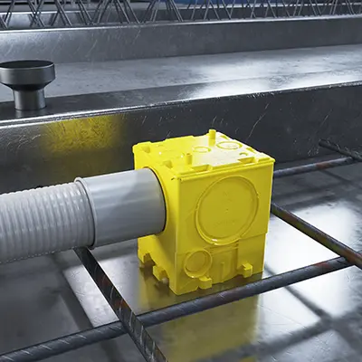 Snap-in the conduit connector, insert the conduit into the conduit connector.
