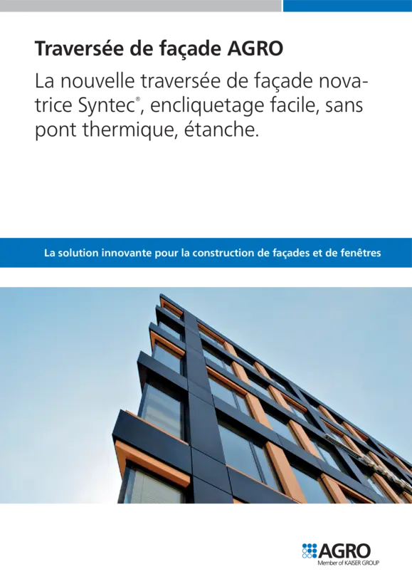 Traversée de façade novatrice Syntec®