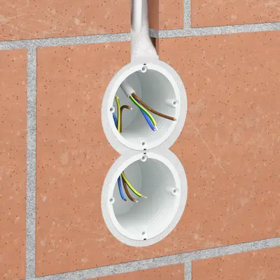 Le câblage continu étanche à la fumée et entièrement isolé est réalisé par les raccords de connexion.