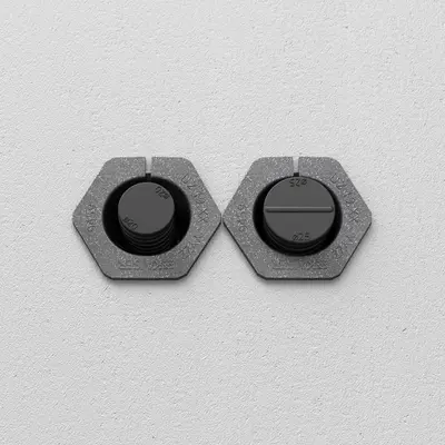 The conduit sealing system RS 90 can also be used as a reserve seal. For this purpose, the conduits must be sealed with KAISER sealing plugs.