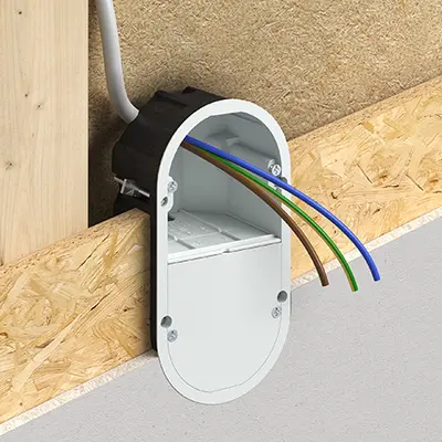 La boîte électronique HWD 90 peut désormais être utilisée dans les parois F30-B et F60-B des constructions à ossature ou à panneaux de bois.