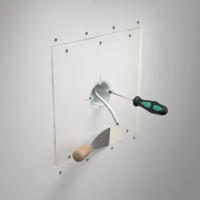 Pour terminer, spatuler le chanfrein de la deuxième tôlerie.
