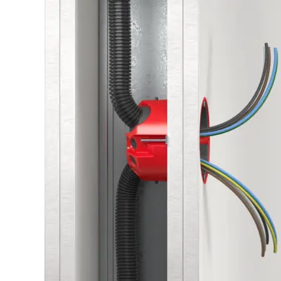 Homologué pour les parois de protection incendie F30 sans isolation et F60-F90 avec isolation en laine de verre ou en laine minérale.