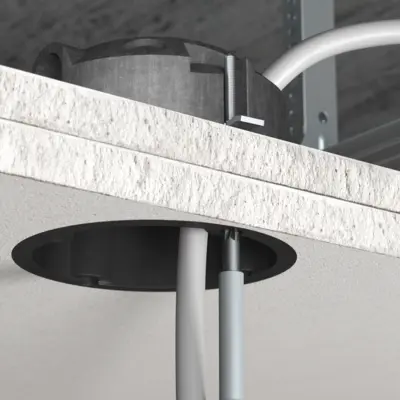 Fixation des boîtes au moyen de la technique de cloison sèche éprouvée et de la technique FX⁴ de KAISER.