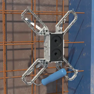 Securing with tying wire. The use of cable ties is not recommended. 