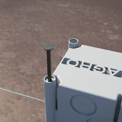 The optimum nail size for the AGRO flush-mounted box is ø 3.5 x 90 mm.