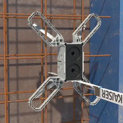Checking the concrete cover. If any need to adjust, the wing brackets may be removed and rotated 180°C.
