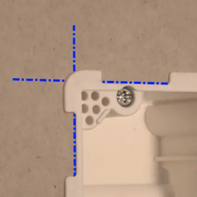 Edge notches enable the opening to be marked easily and accurately.
