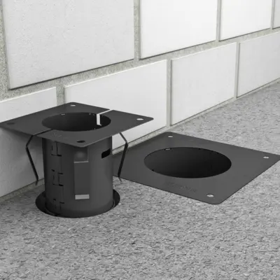 Insert the installation sleeve from the upper side of the ceiling
