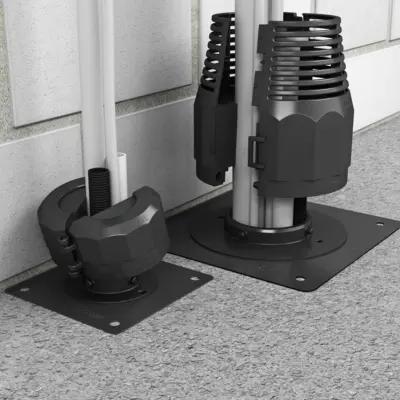 Place sealing cylinder around the cables or conduits and then snap into place with the sealing cylinder.