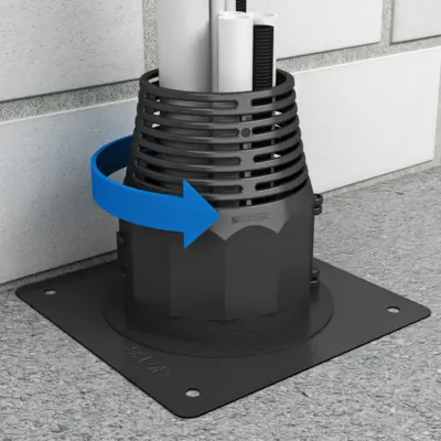 Loosen the sealing element by turning it a quarter of a turn and open it.