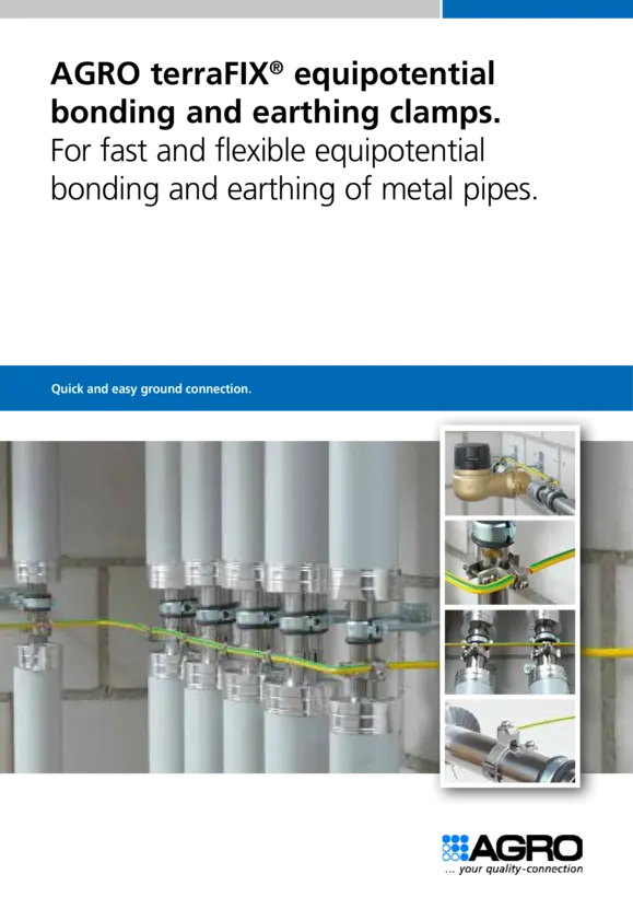 AGRO terraFIX® equipotential bonding and earthing clamps.