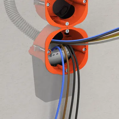 Breng het elektronische onderdeel aan in de tunnel.