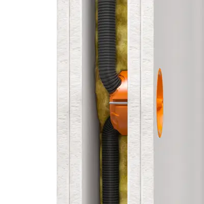 Bending of the conduit up to 90° is easily possible in the case of slim wall constructions or in the installation level.