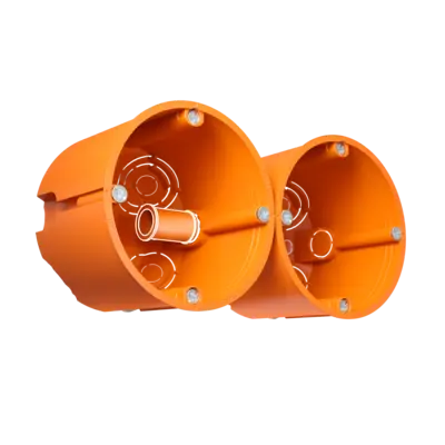 Standardised round support connector for fast installation.