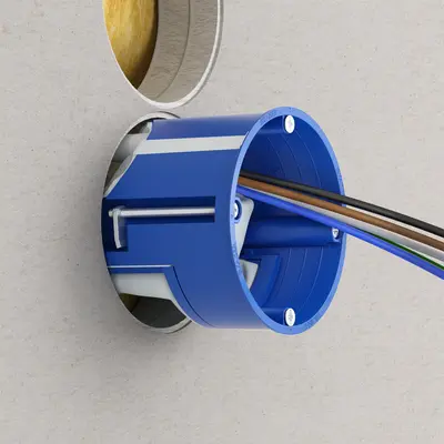 Dose in die Bauteilöffnung einsetzen.