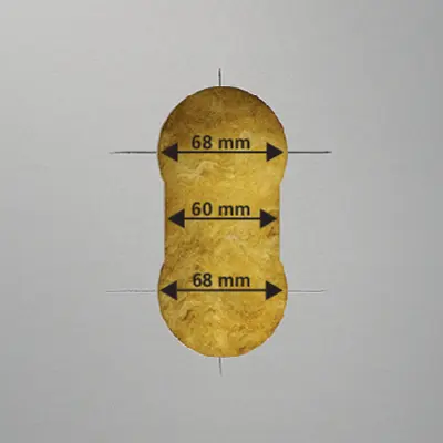 To ensure a perfect seat for the box, always keep to the dimensions shown in the diagram.