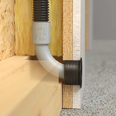 Pas de conduits qui débordent et donc un transport confortable vers le chantier.