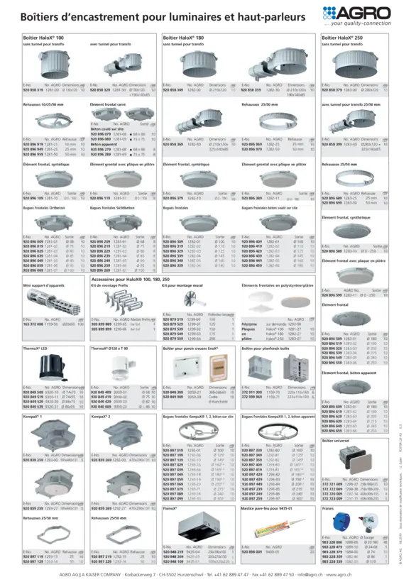 Boîtiers d‘encastrement pour luminaires et haut-parleurs