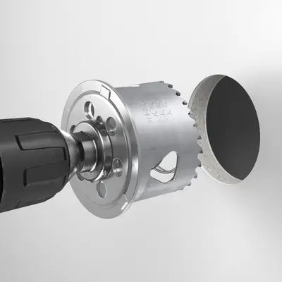 Create installation opening Ø 68 mm with KAISER cutter (e.g. EXPERT, Art. No. 1082-30).