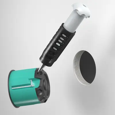 Produce the precisely fitting cable entry (max. up to Ø 11.5 mm) using KAISER universal opening cutter (Art. No. 1085-80).