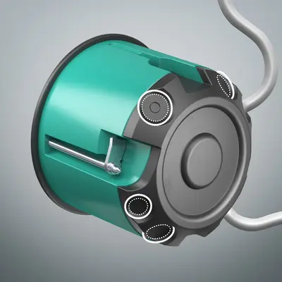 Up to 6 cable entries for sheathed cables with outer diameter up to max. Ø 11.5 mm.