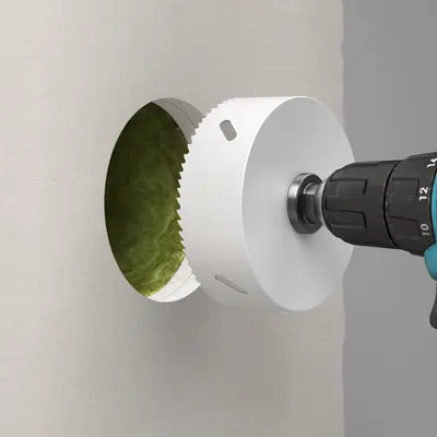 Cut installation opening with Ø 120 mm BASIC cutter (Art. No. 1084-20).