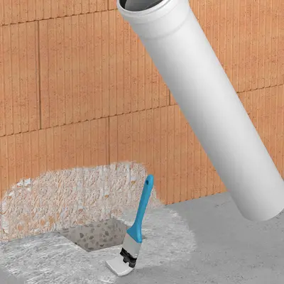 Traiter préalablement les supports minéraux et les panneaux de fibres de bois avec un primaire d'accrochage (Référence 9000-02).