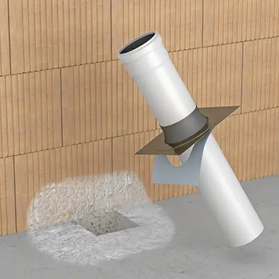 Tirer le manchon par dessus le câble/tube et retirer la feuille de protection.