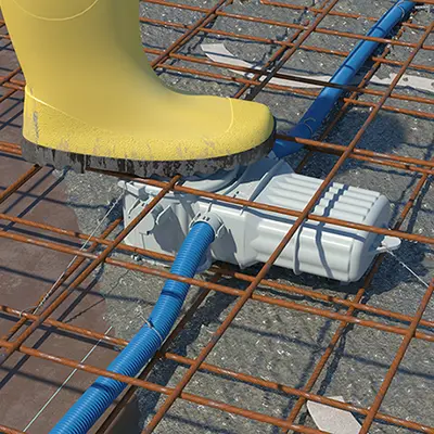 Tous les boîtiers d’encastrement HaloX® sont d’exécution solide et supportent les fortes sollicitations sur le chantier et dans la construction en béton.