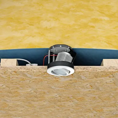 Les boîtiers encastrés ThemoX® LED se font intégrer dans des plafonds suspendus en panneaux,..