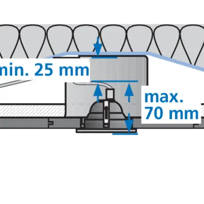 Usable lamps: Cool-Beam max. 20 W, aluminium reflector max. 35 W 