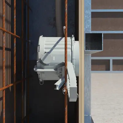 The Prefix® installation clamps can be latched-on on both sides and are suitable for concrete covers measuring 20-40 mm