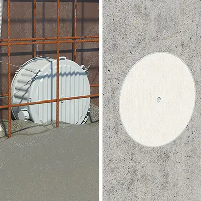 Après le décoffrage, le système HaloX® garantit un mur propre et des conditions optimales pour l'installation de luminaires et d'enceintes.