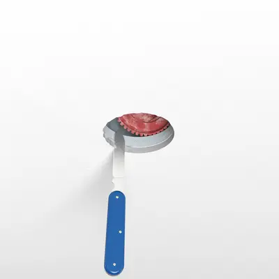 Il suffit ensuite de retirer les résidus d'enduit qui dépassent de l'orifice d'encastrement avec un couteau le long du bord intérieur de manière à obtenir une ouverture d'installation propre.