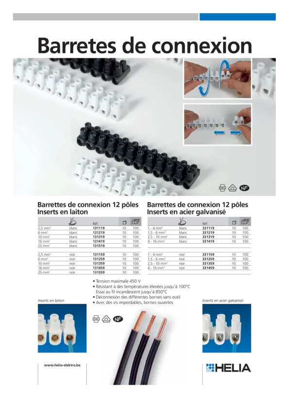 Barretes de connexion