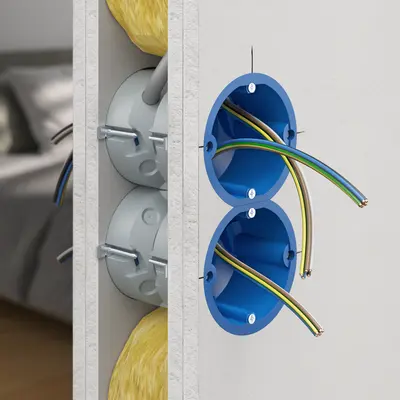 Use of an opposing sound insulation box.