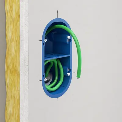 ...and creates sufficient space for the cable reserve when communications and network boxes are installed.