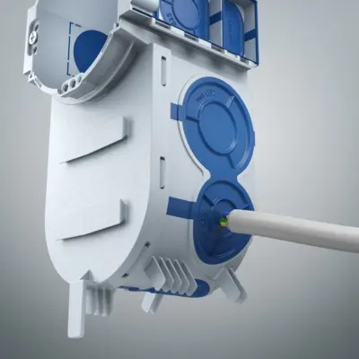 The permanently elastic sealing membrane used in ECON® technology guarantees the airtight connection of cables up to Ø 11 mm, and conduits up to Ø 32 mm.