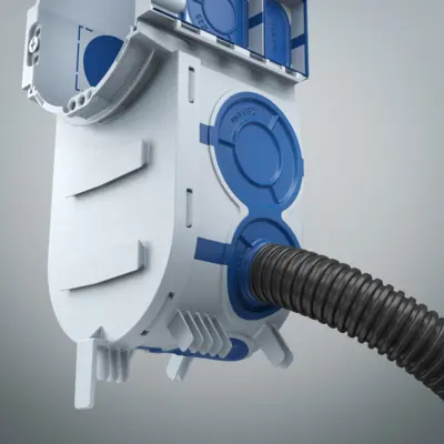 The sealing membrane fits tightly around the cable or conduit and permanently prevents leakage in outer walls and in inner walls next to outer walls.