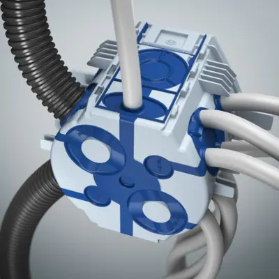 Each cable and conduit diameter up to Ø 25 mm can be installed quickly and air-tight.