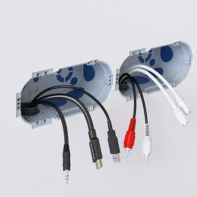 It also provides an easy-to-use basis for the installation of multi-media connection boxes. The very large installation compartment has plenty of space for cable assembly.