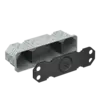 - Compatible with Feller SNAPFIX®
- with separation walls
- and stabilisation cover
- For device screws Ø 3 mm
- Max. tightening torque 0.5 Nm
