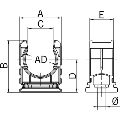 - Conduit clamp RQH
- Grey