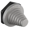 Round base, pyramidal cable entry plate with locknut, M63