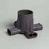 - Peut être utilisé dans les sols à dalles larges.
- Distance entre le bas de l'entrée du tuyau et le côté ouvert de la boîte : 80 mm.
- Sac en plastique contre la pénétration de l'eau du béton.
- Housse de protection (art. no. 4818) et housse adhésive (art. no. 4850) disponibles séparément.
- Couvercles assortis pour l'assemblage : art. no. 5010 et 5011.