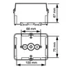 - Raccord métrique M20.
- Équipé d'un joint fixe.
- Couvercle surélevé, facile à manipuler pour diverses applications industrielles.
- Socle avec saillies de montage pour la fixation de rails DIN, etc.
- Chaque boîtier est livré avec 2 bouchons de fermeture, 2 vis métalliques et un rail DIN adapté de type 35x7,5.
