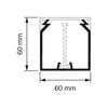 - Geleverd met deksel.
- Meegeleverd per lengte: 4 kabelclips KC60 (AT2422).
- Mogelijkheid tot plaatsing scheidingswand SW60r (AT2333).
- Voorzien van sleufen spijkergaten.
- Inwendige afmetingen: 57 x 57 mm.